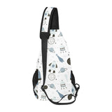 Hand drawn space elements space rocket star planet All Over Print Chest Bag