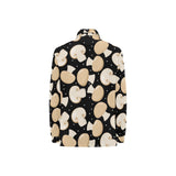 Champignon mushroom pattern Women's Long Sleeve Polo Shirt