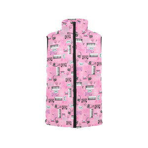 Piano Pattern Print Design 01 Men's Padded Vest