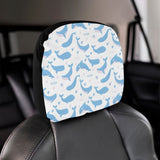 Blue whale pattern Car Headrest Cover