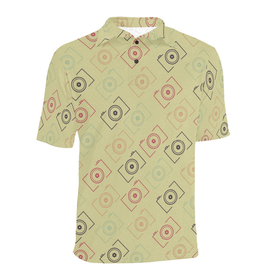 Camera Pattern Print Design 01 Men's All Over Print Polo Shirt