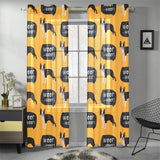 Boston terrier design pattern Gauze Curtain