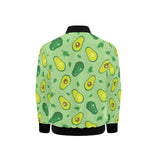 Avocado pattern green background Kids' Boys' Girls' Bomber Jacket