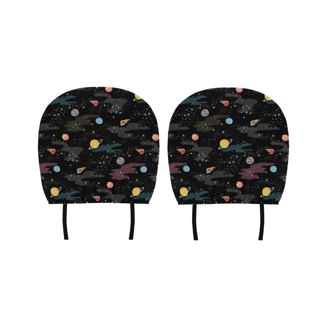 space pattern Car Headrest Cover
