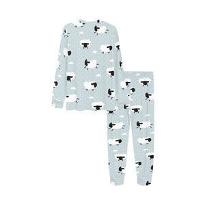 Sheep polka dot cloud pattern Kids' Boys' Girls' All Over Print Pajama Set