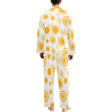 Sun design pattern Men's Long Pajama Set