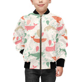 Cute whale pattern Kids' Boys' Girls' Bomber Jacket