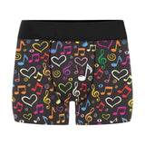 Music Notes Pattern Print Design 02 Men's All Over Print Boxer Briefs Men's Underwear