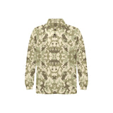 Light Green camouflage pattern Men's Long Sleeve Polo Shirt