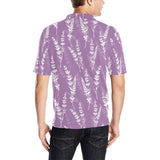 Lavender flowers purple pattern Men's All Over Print Polo Shirt