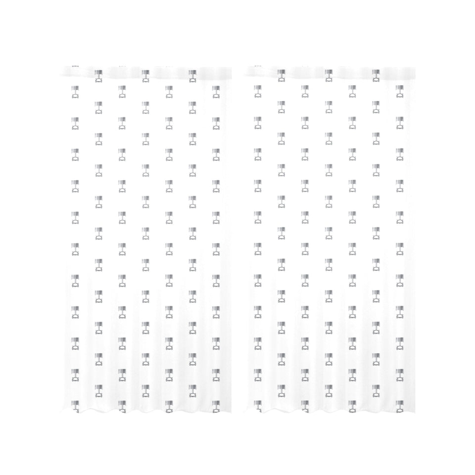 Engine Piston Background Pattern Print Design 01 Gauze Curtain