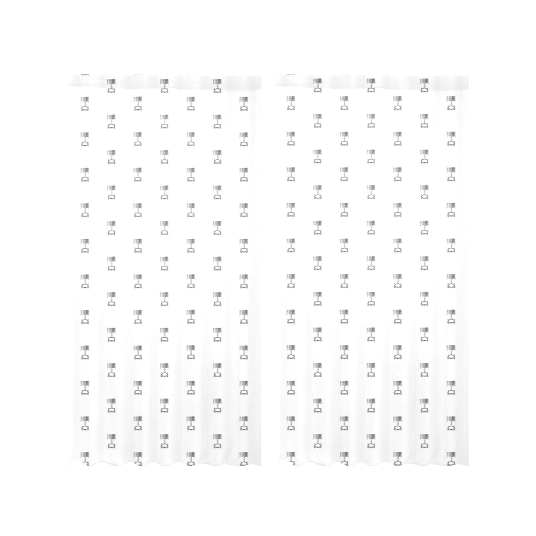Engine Piston Background Pattern Print Design 01 Gauze Curtain