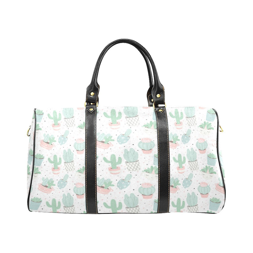 Pastel color cactus pattern Travel Bag