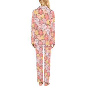 Pig Pattern Print Design 04 Women's Long Pajama Set