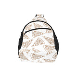 Hand drawn pizza pattern All Over Print Chest Bag