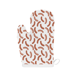 Sausage Pattern Print Design 04 Heat Resistant Oven Mitts