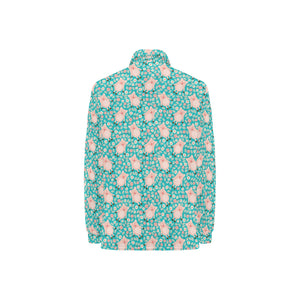 Pig Pattern Print Design 01 Women's Long Sleeve Polo Shirt