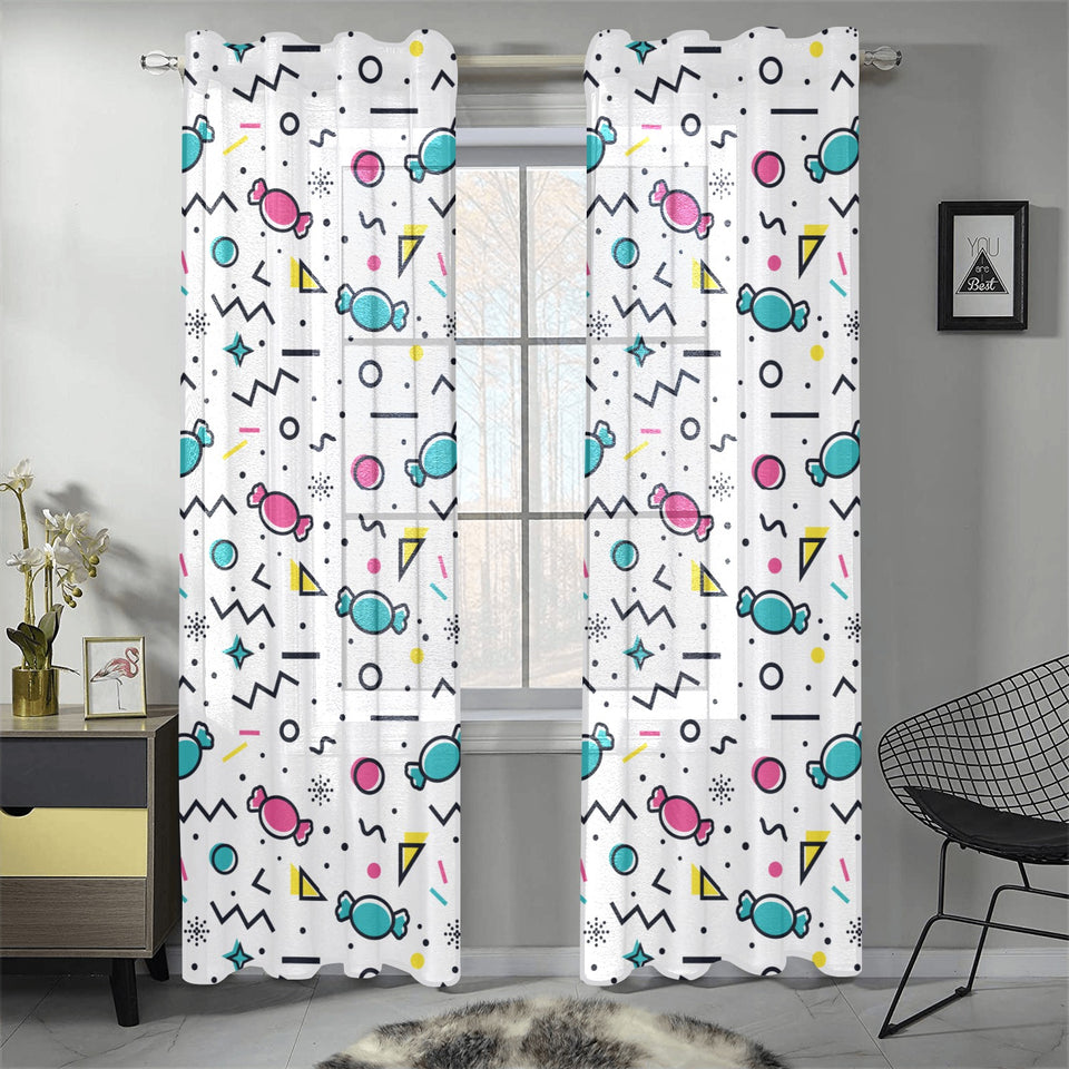 Candy design pattern Gauze Curtain