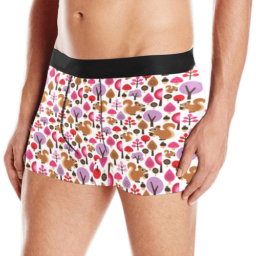 Squirrel Pattern Print Design 02 Men's All Over Print Boxer Briefs Men's Underwear