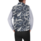 Piano Pattern Print Design 02 Men's Padded Vest