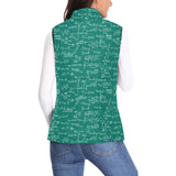 Math Pattern Print Design 01 Women's Padded Vest