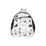 Crows floral wreath rabbit pattern All Over Print Chest Bag
