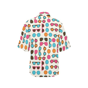 Sun Glasses Pattern Print Design 03 Women's All Over Print Hawaiian Shirt