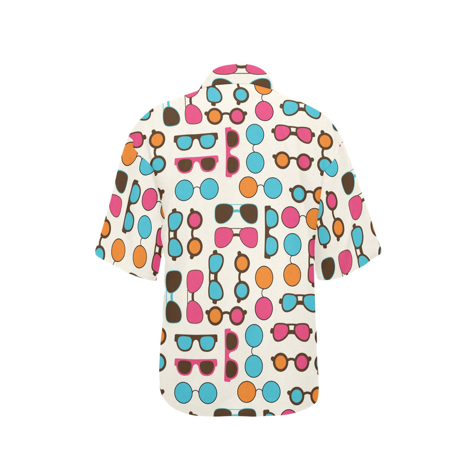 Sun Glasses Pattern Print Design 03 Women's All Over Print Hawaiian Shirt