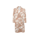 Beautiful hexagon japanese pattern Men's Long Sleeve Belted Night Robe