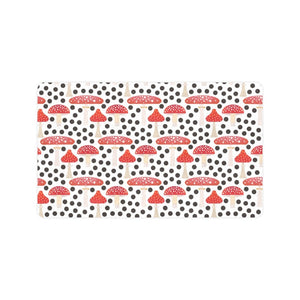 Red mushroom dot pattern Doormat