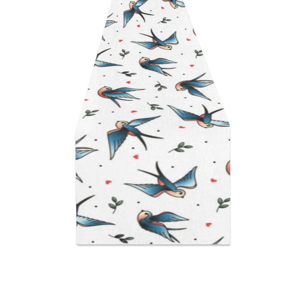 Swallow Pattern Print Design 04 Table Runner