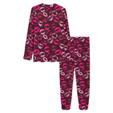 Lips Pattern Print Design 03 Women's All Over Print Pajama Set