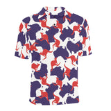 Kangaroo Australian pattern Men's All Over Print Polo Shirt