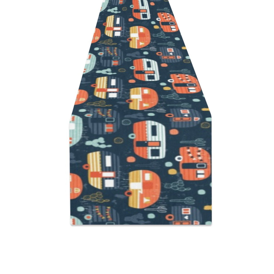 Camper Van Pattern Print Design 05 Table Runner