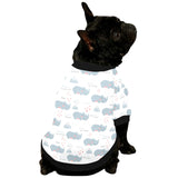 cute rhino heart pattern All Over Print Pet Dog Round Neck Fuzzy Shirt