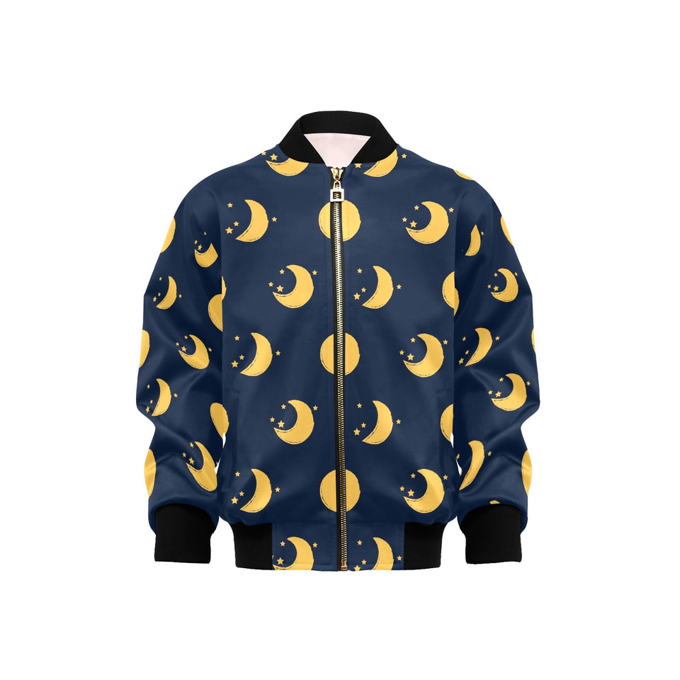Moon star pattern Kids' Boys' Girls' Bomber Jacket