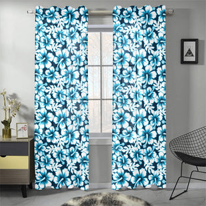 Hibiscus Pattern Print Design 04 Gauze Curtain