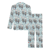 Lovely Sea Otter Pattern Women's Long Pajama Set