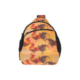 red rooster chicken cock pattern All Over Print Chest Bag