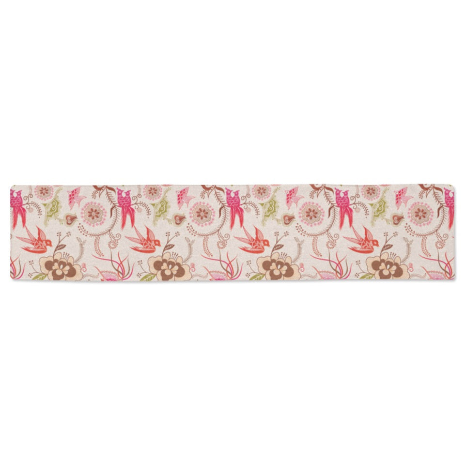 Swallow Pattern Print Design 01 Table Runner