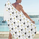 Seagull Pattern Print Design 05 Beach Towel