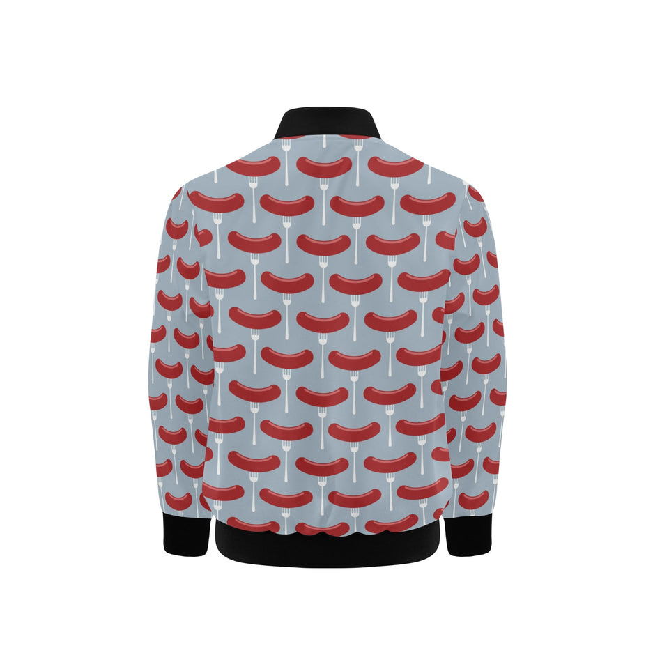 Sausage Pattern Print Design 02 Kids' Boys' Girls' Bomber Jacket