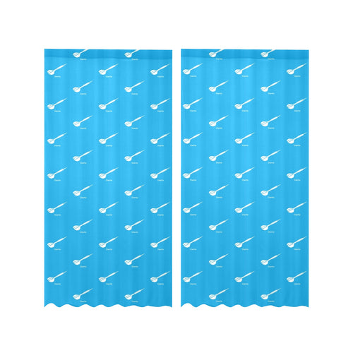 Darts Pattern Print Design 05 Gauze Curtain