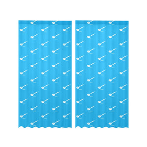 Darts Pattern Print Design 05 Gauze Curtain