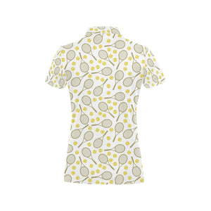 Tennis Pattern Print Design 02 Women's All Over Print Polo Shirt