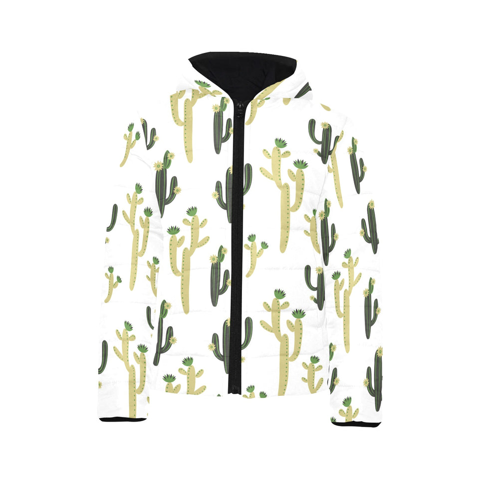 Cute cactus pattern Kids' Boys' Girls' Padded Hooded Jacket