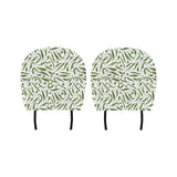Hand drawn sketch style green Chili peppers patter Car Headrest Cover