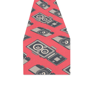 Camera Pattern Print Design 05 Table Runner