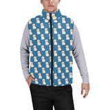 Golden Retriever Pattern Print Design 03 Men's Padded Vest
