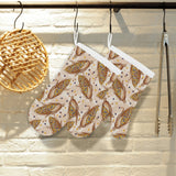 Corn Pattern Print Design 03 Heat Resistant Oven Mitts